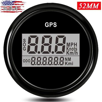 #ad 52mm Digital LCD GPS Speedometer Gauge Odometer Hourmeter For Car Boat Marine US $35.71