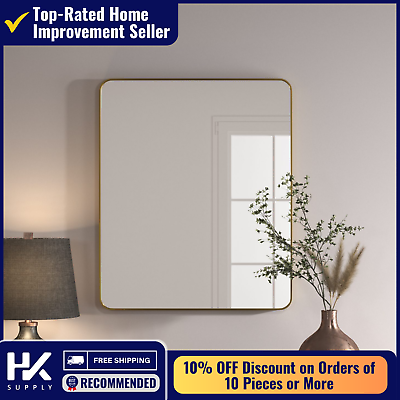 #ad Rounded Rectangle Bathroom Bedroom Mirror 36quot; Diameter Circular Flat Glass New $223.53