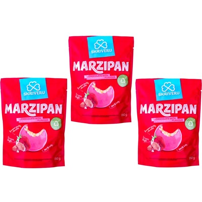 #ad 3x Skriveru Marzipan In Chocolate With Strawberry Flavour amp; Almonds Sweets 150g $36.00