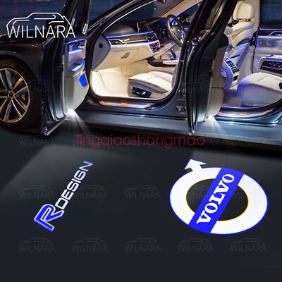 #ad for VOLVO R Design S V XC 40 60 80 90 Car Door Puddle Lights Courtesy Logo $27.51