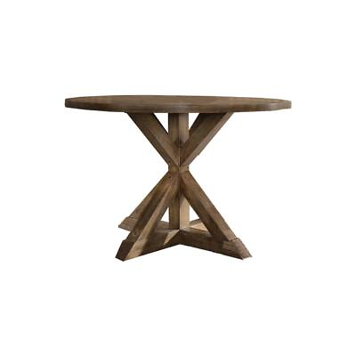 #ad Best Master Furniture Venus 48quot; Round Wood Dinette Table in Antique Natural Oak $437.76