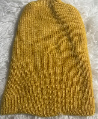 #ad Winter Beanie Hat Unisex Yellow Knit Soft Warm $11.00