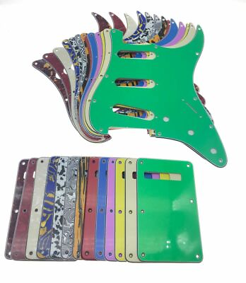 #ad 11 Hole ST Guitar SSS Pickguard amp; Back Plate for Fender Strat Stratocaster $12.63