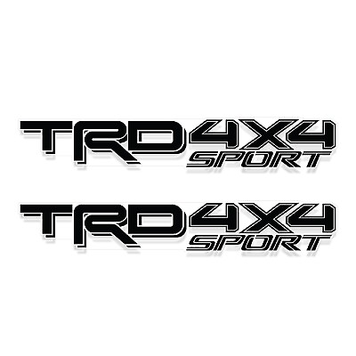 #ad TRD 4x4 SPORT Decals for Tacoma Bed 4x4 Racing Development Sticker Black $16.99