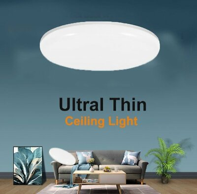 #ad #ad 24W Round LED Ceiling Down Light Panel Flush Mount Kitchen Bedroom Fixture Lamp $8.99