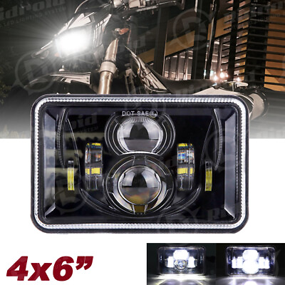 #ad 4x6 inch LED Headlight Projector High Low Sealed Beam For YAMAHA TW200 DT 125 RE $29.99