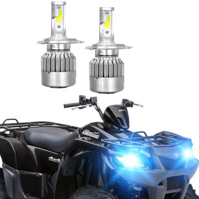 #ad FOR King Quad 400 500 750 High Power 8000K 110w Headlight LED Light Bulbs $19.19