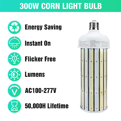 300W LED Corn Bulb For Workshop Warehouse Open Fixture Light 1500W Equivalent $100.93