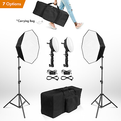 #ad 24 inch Softbox LED Lighting Kit 78 inch Light Stand Photo Studio Carry Bag $38.68