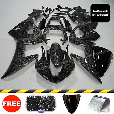 #ad Forged Carbon Fiber Fairing Kit Bolts For Yamaha YZF R6 2005 Injection Bodywork $559.99