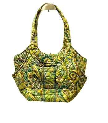 #ad Vera Bradley Side by Side quot;Lemon Parfaitquot; Shoulder Bag $24.99