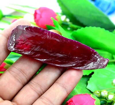 #ad 236 Ct New A Natural Red Ruby Untreated Uncut Rough Loose Certified Gemstone $25.90