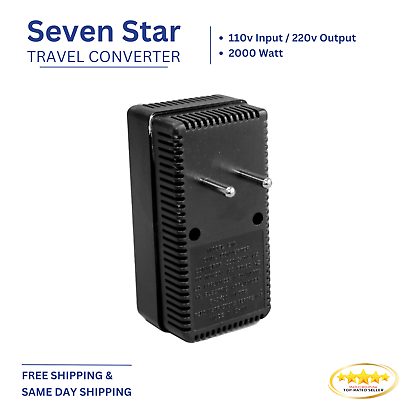 #ad #ad SEVENSTAR 2000W International Travel Voltage Converter for 220V 110V USA Product $19.99