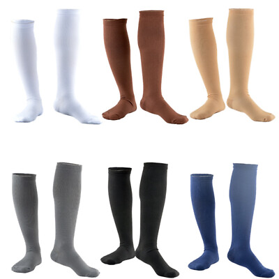 #ad 6 Pairs Compression Socks Relief Stockings Graduated Support Mens Women S XXL $14.05
