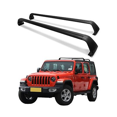 #ad Grandroad Auto Roof Rack Cross Bars Fit for 2007 2023 Jeep Wrangler JK JL Gla... $143.80