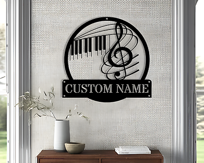 #ad Personalized Metal Music Notes Gift Custom Music Notes Metal Wall Home Decor $24.95