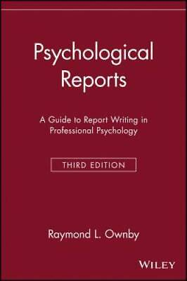 #ad Psychological Reports: A Guide to Report Writing in Professional Psy GOOD $4.99