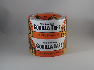 #ad Gorilla Tape White Duct Tape 1.88quot; x 10 yd White Pack of 2 $10.89
