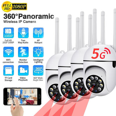 #ad 4 PACK WIFI 5G 1080P IP Camera Wireless Outdoor CCTV PTZ Smart Home Security Cam $22.99