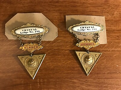 #ad VINTAGE KNIGHTS OF PYTHIAS Crystal Lodge NO. 248 Wisconsin Lot of 2 $172.13