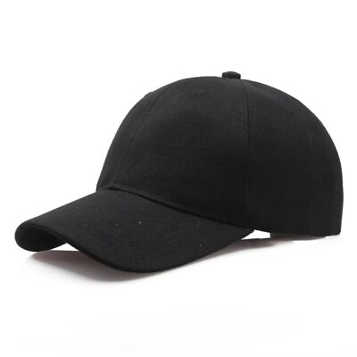 #ad Baseball Snapback Cap Solid Color Casquette Hats Casual Fitted Unisex Accessory $14.59