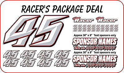 #ad RACE CAR NUMBER PACKAGES DIRT LATE MODEL MODIFIED STREET STOCK IMCA $99.99