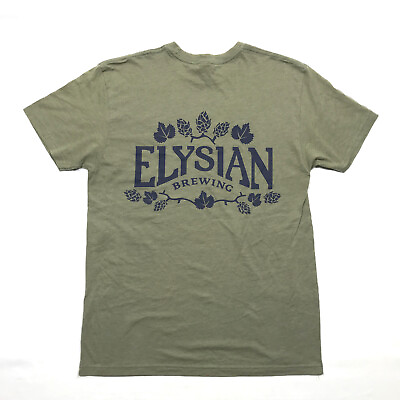 #ad Elysian Brewing Craft Beer Brewery Green Short Sleeve T Shirt Mens Med $14.99