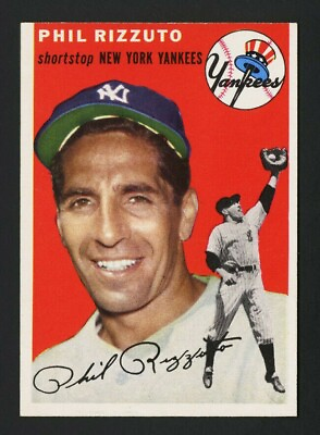 #ad 1954 TOPPS #17 PHIL RIZZUTO NM MT CONDITION VERY SHARP ORIGINAL COLLECTION $1000.00