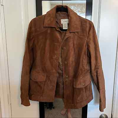 #ad 827 LL Bean Womens Leather Jacket $85.00