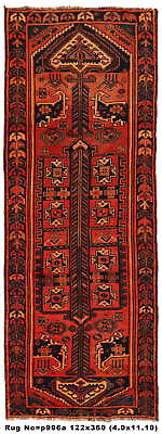 #ad #ad 4#x27; x 12#x27; Persean Kurdistan Tribal Runner Rug Handmade Wool Carpet #P996 $880.00
