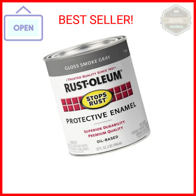 #ad Rust Oleum 7786502 Protective Enamel Paint Stops Rust 32 Ounce Gloss Smoke Gra $23.03