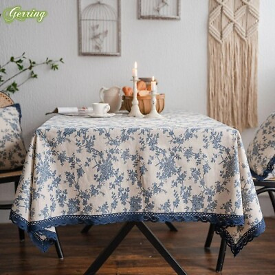 #ad Tablecloth Printed Garden Table Cover Lace Decor Table Rustique Kitchen Cloths $34.30