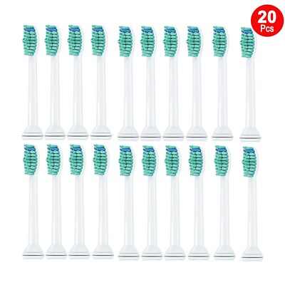 #ad 20X Replacement Toothbrush Heads with Cap Compatible for Philips Sonicare HX6014 $9.99