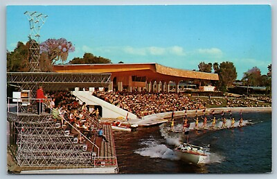 #ad Postcard Seating Area Water Ski Show Cypress Gardens Florida L1J $10.36