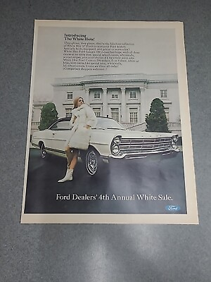 #ad Ford White Hot Print Ad 1967 10x13 $7.99
