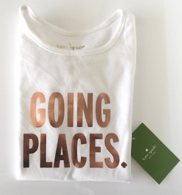 #ad Kate Spade New York Kids Girls Going Places Tee Shirt Top NEW Tags Size 4 4T $10.50