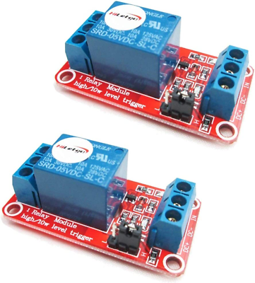 #ad 2Pcs 5V One Channel Relay Module Relay Switch with OPTO Isolation High Low Level $15.49