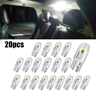#ad 20Pcs White LED Interior Map Dome License Plate Light Bulbs T10 194 168 W5W 2825 $0.99