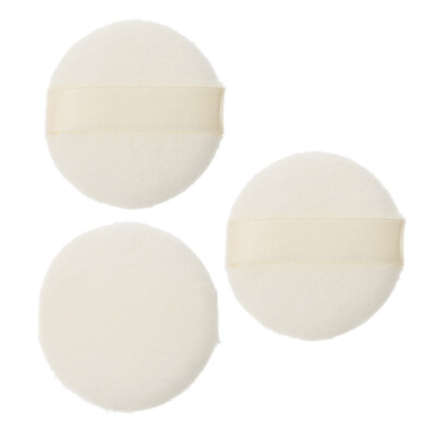 #ad 3PCS Powder Puffs for Compact Powder Puffs With Ribbon Round Makeup Puff $7.80