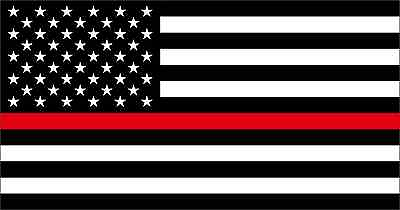 #ad Thin Red Line FireFighter respect flag Vinyl Decal Sticker 5quot;X 3quot; Set of 2 USA $3.99