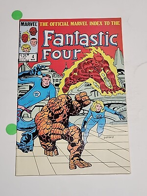 #ad The Official Marvel Index To The FANTASTIC FOUR #4 1986 $1.80