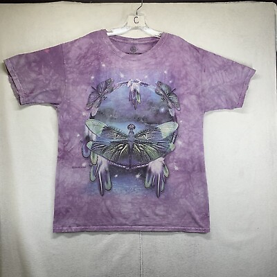 #ad The Mountain Tie Dye Dragon Fly Dream Catcher T Shirt Mens Size Large $24.99