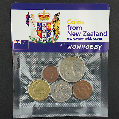 #ad New Zealand Coins: 5 Unique Random Coins from New Zealand for Coin Collecting $7.69