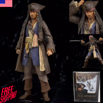 #ad Captain Jack Sparrow Pirates of the Caribbean Action Figure Toy Johnny Depp 15cm $42.99