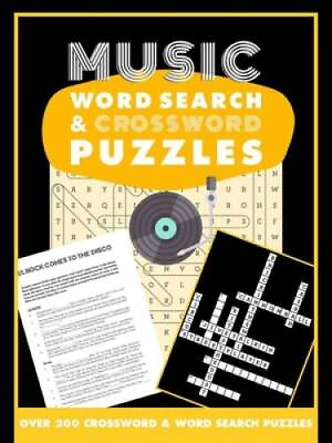 #ad Music Word Search and Crossword Puzzles Flexibound GOOD $5.46