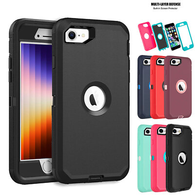 #ad For iPhone SE 2020 SE 2022 8 7 Case Heavy Duty Shockproof Rugged Full Body Cover $10.99