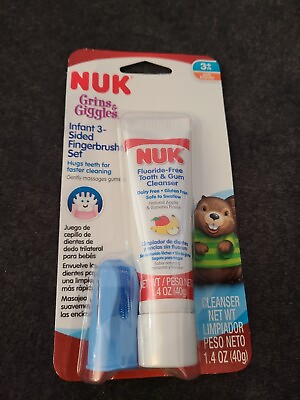 #ad NUK Infant Tooth amp; Gum Cleanser Apple amp; Banana 1.4 Oz H12 $11.00