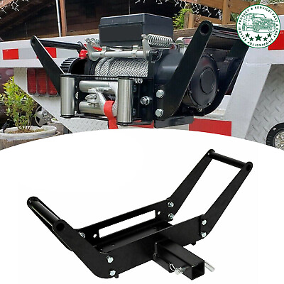 #ad 13000 Lb Foldable Winch Mount Mounting Plate Hitch Receiver For SUV ATV 4WD $39.95