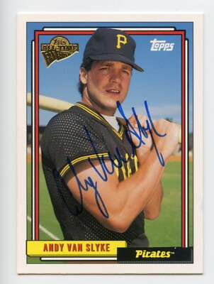 #ad 2004 PIRATES Topps All Time Fan Favorites #77 Andy Van Slyke Auto Signed IP $29.99