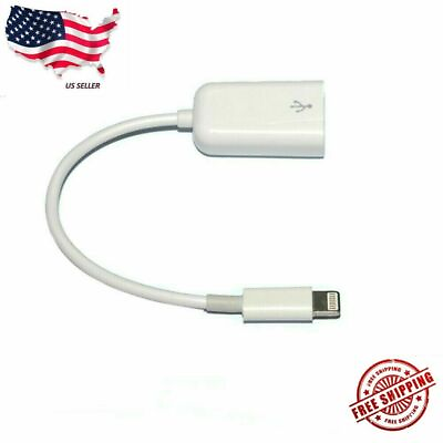 #ad Male To USB Female OTG Adapter Cable Cord ipad iPhone 5 6 Plus 7 XS XR 11 12 13 $7.99